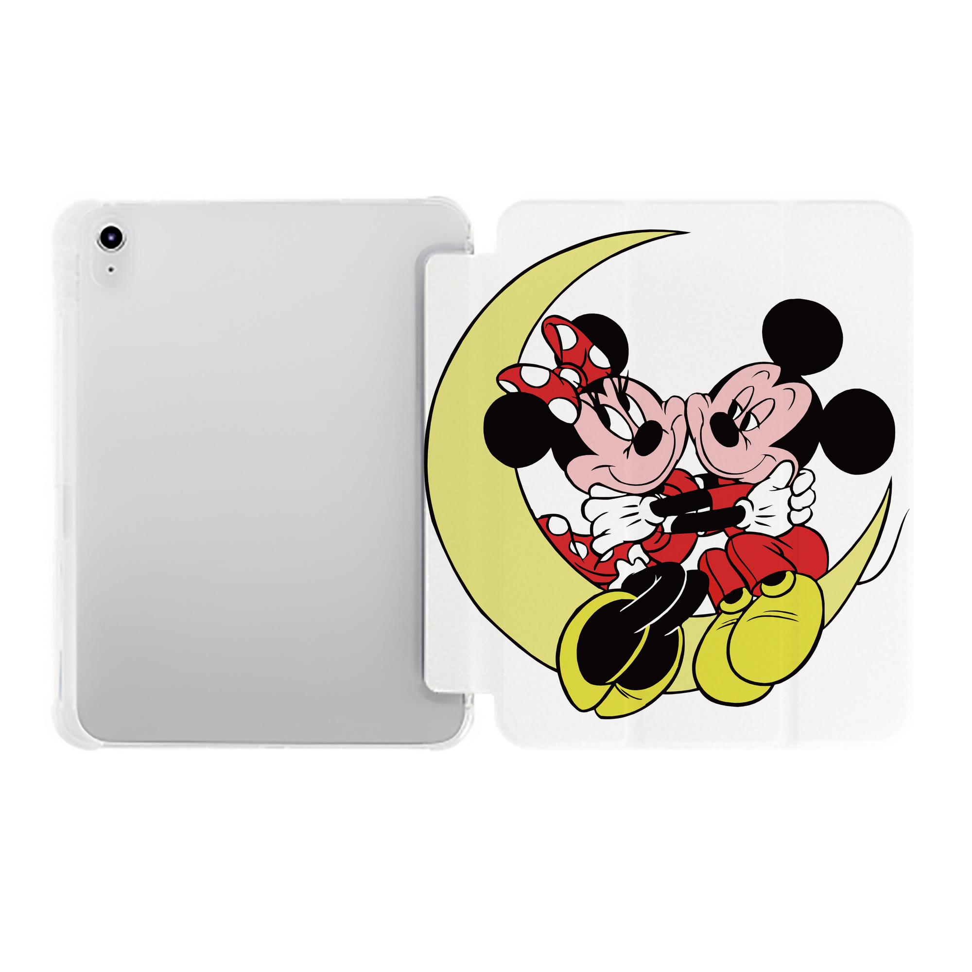 （画像用） ミッキーマウス Mickey Mouse IPad ケース ペン収納付き 三つ折りスタンド PUレザー×シリコン 対応機種9.5/10.5/10.9インチ